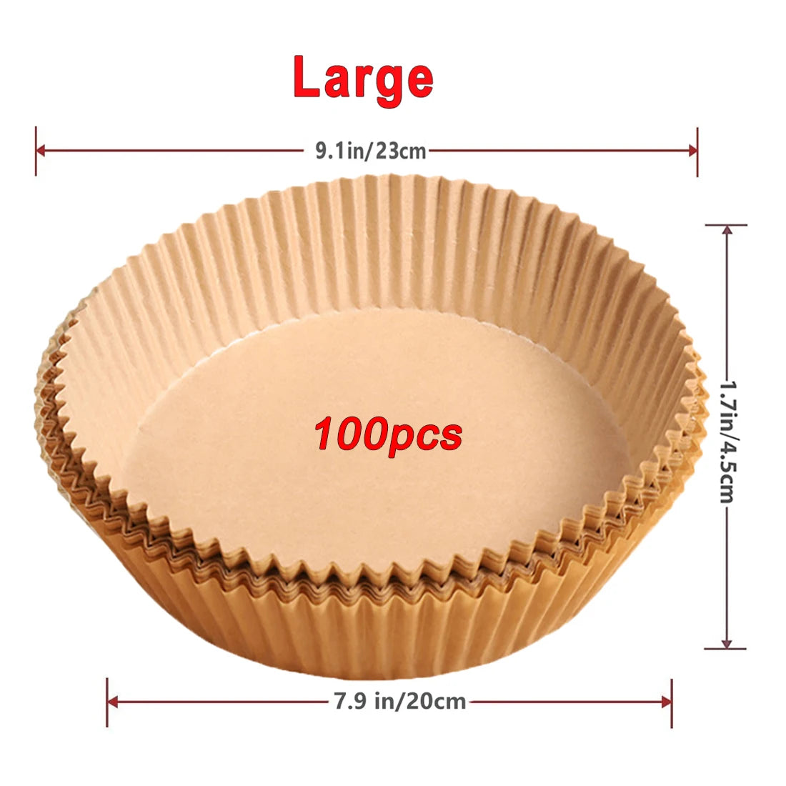 Papier Cuisson Airfryer Jetable x50 - Feuilles Antiadhésives Rondes pour Friteuse à Air, Sans Nettoyage, Qualité Alimentaire