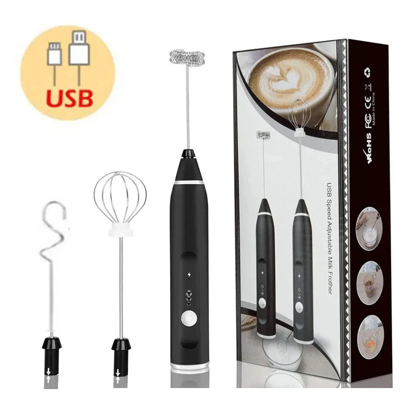 Mousseur à Lait Électrique Portable USB - Mini Fouet Mixeur Rechargeable, Idéal Cappuccino, Café, Œufs, Qualité Professionnelle