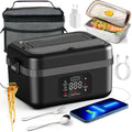 Lunch Box Chauffante Électrique Portable 1000ml - Boîte Repas Isotherme Sans Fil Réchauffant, Idéale Bureau, Chantier, Voyage