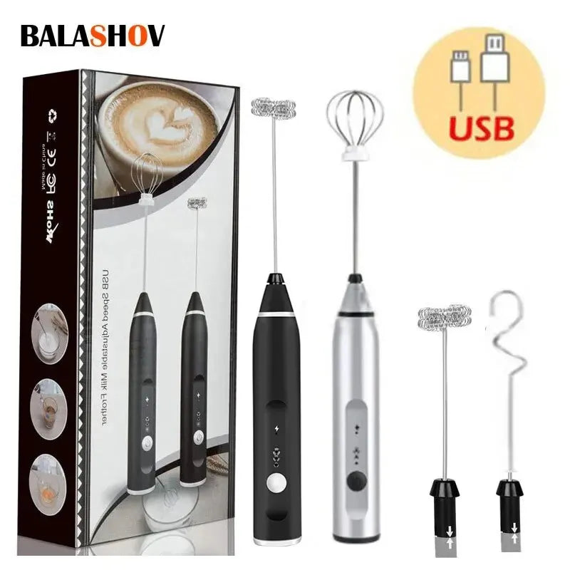 Mousseur à Lait Électrique Portable USB - Mini Fouet Mixeur Rechargeable, Idéal Cappuccino, Café, Œufs, Qualité Professionnelle