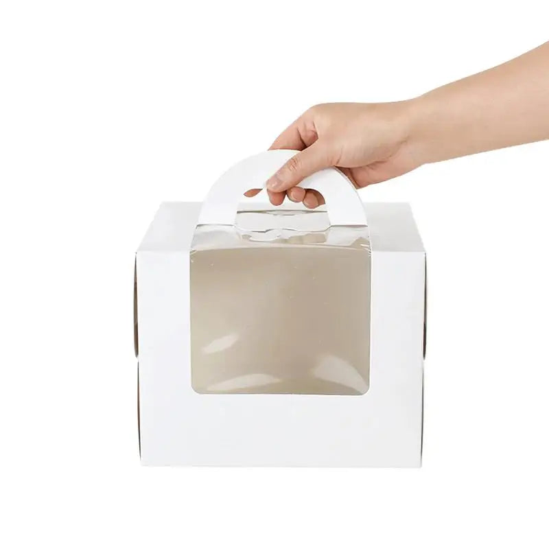 Boîte à Gâteau Fenêtre Transparente x10 - Emballage Carton Cupcake Muffin, Mariage, Anniversaire, Baby Shower