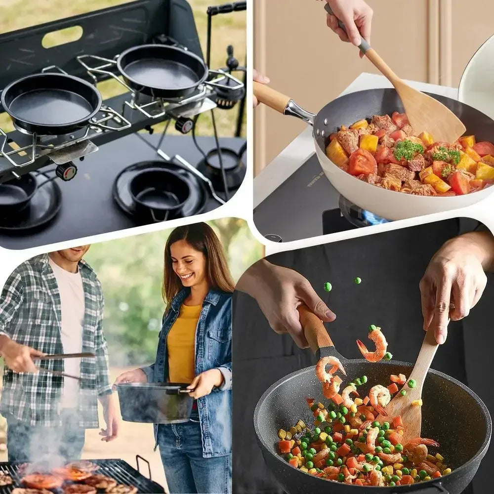 Poignée Universelle Amovible Blanche & Grise - Manche Détachable Anti-Brûlure pour Batterie de Cuisine, Compatible Toutes Casseroles