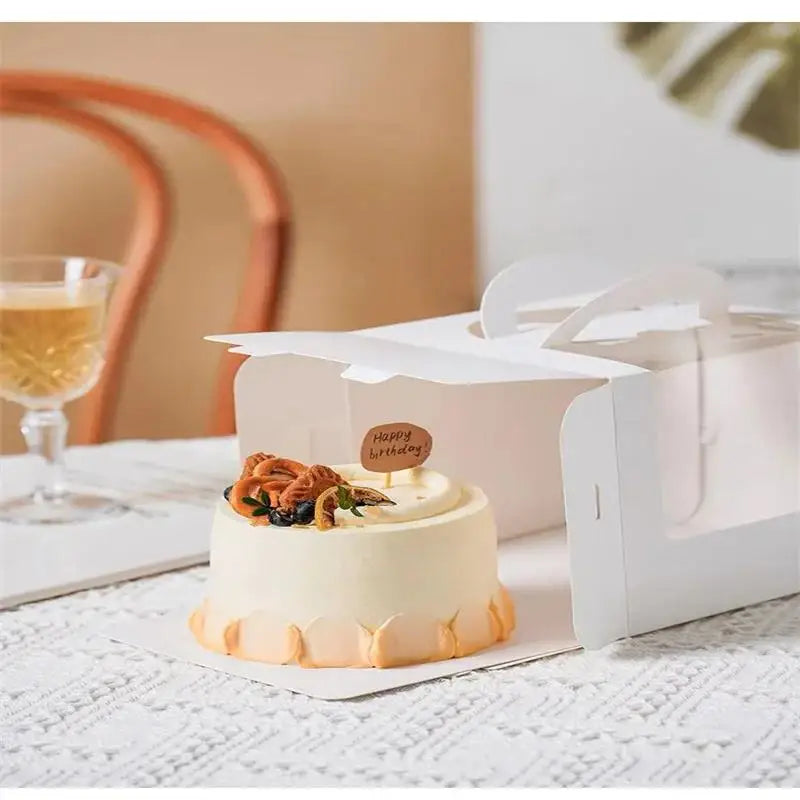 Boîte à Gâteau Fenêtre Transparente x10 - Emballage Carton Cupcake Muffin, Mariage, Anniversaire, Baby Shower