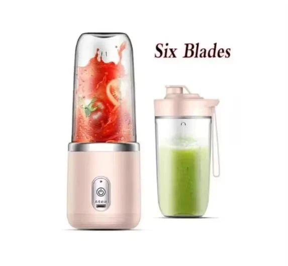 Mini Presse-Agrumes Portable USB - Blender de Voyage Rechargeable, Simple ou Double Coupe, Compatible Bouteille d'Eau, Qualité Professionnelle