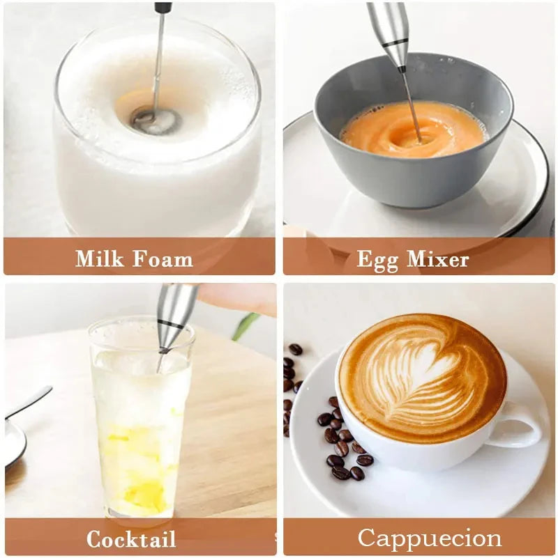 Mousseur à Lait Électrique Portable USB - Mini Fouet Mixeur Rechargeable, Idéal Cappuccino, Café, Œufs, Qualité Professionnelle