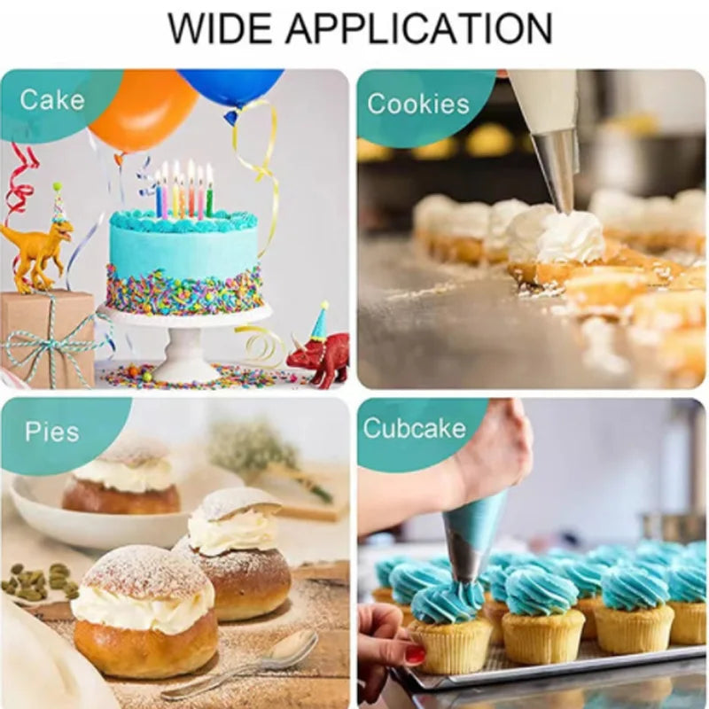 Kit Poches à Douille Silicone Réutilisables - Set Décoration Pâtisserie avec Douilles Inox, DIY Gâteaux, Qualité Professionnelle