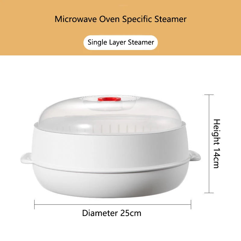 Boîte Vapeur Micro-Ondes Grande Capacité - Cuiseur Vapeur Multifonction avec Évacuation Vapeur, Idéal Cuisine Familiale
