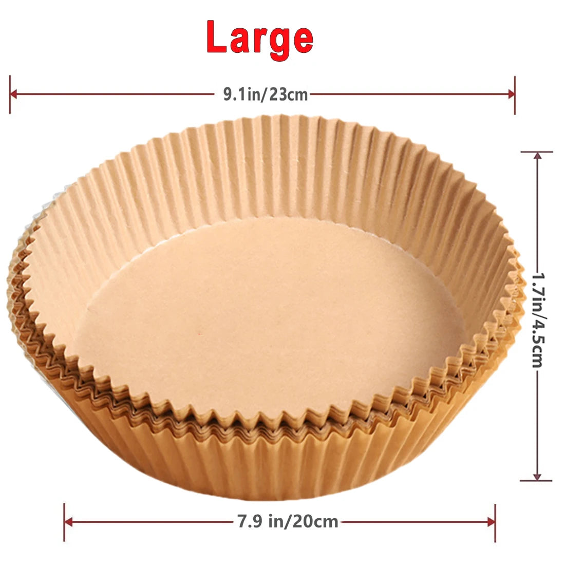 Papier Cuisson Airfryer Jetable x50 - Feuilles Antiadhésives Rondes pour Friteuse à Air, Sans Nettoyage, Qualité Alimentaire