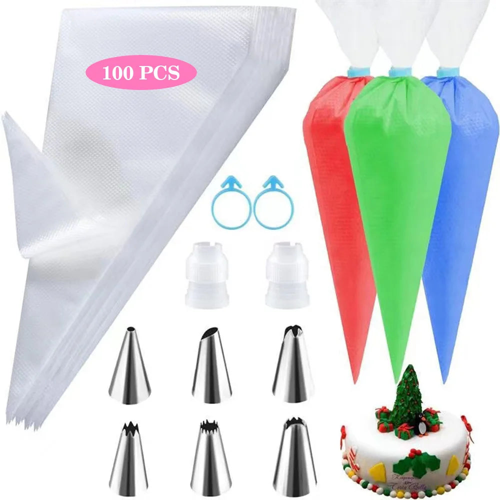 Kit Poches à Douille Silicone Réutilisables - Set Décoration Pâtisserie avec Douilles Inox, DIY Gâteaux, Qualité Professionnelle