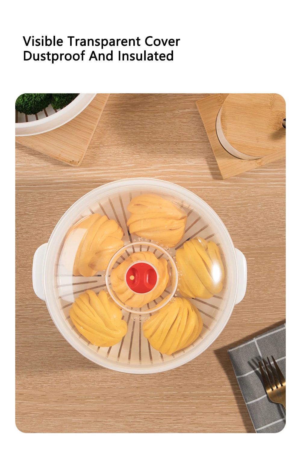 Boîte Vapeur Micro-Ondes Grande Capacité - Cuiseur Vapeur Multifonction avec Évacuation Vapeur, Idéal Cuisine Familiale