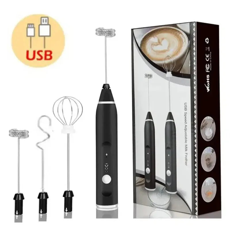 Mousseur à Lait Électrique Portable USB - Mini Fouet Mixeur Rechargeable, Idéal Cappuccino, Café, Œufs, Qualité Professionnelle