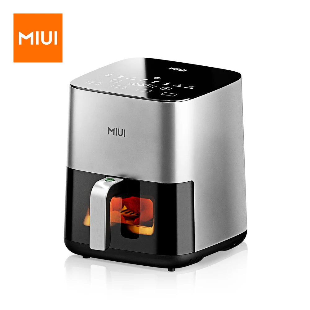 Airfryer 5L sans Huile - Friteuse Électrique à Air Chaud avec Écran Tactile, Panier Antiadhésif et Fenêtre de Visualisation