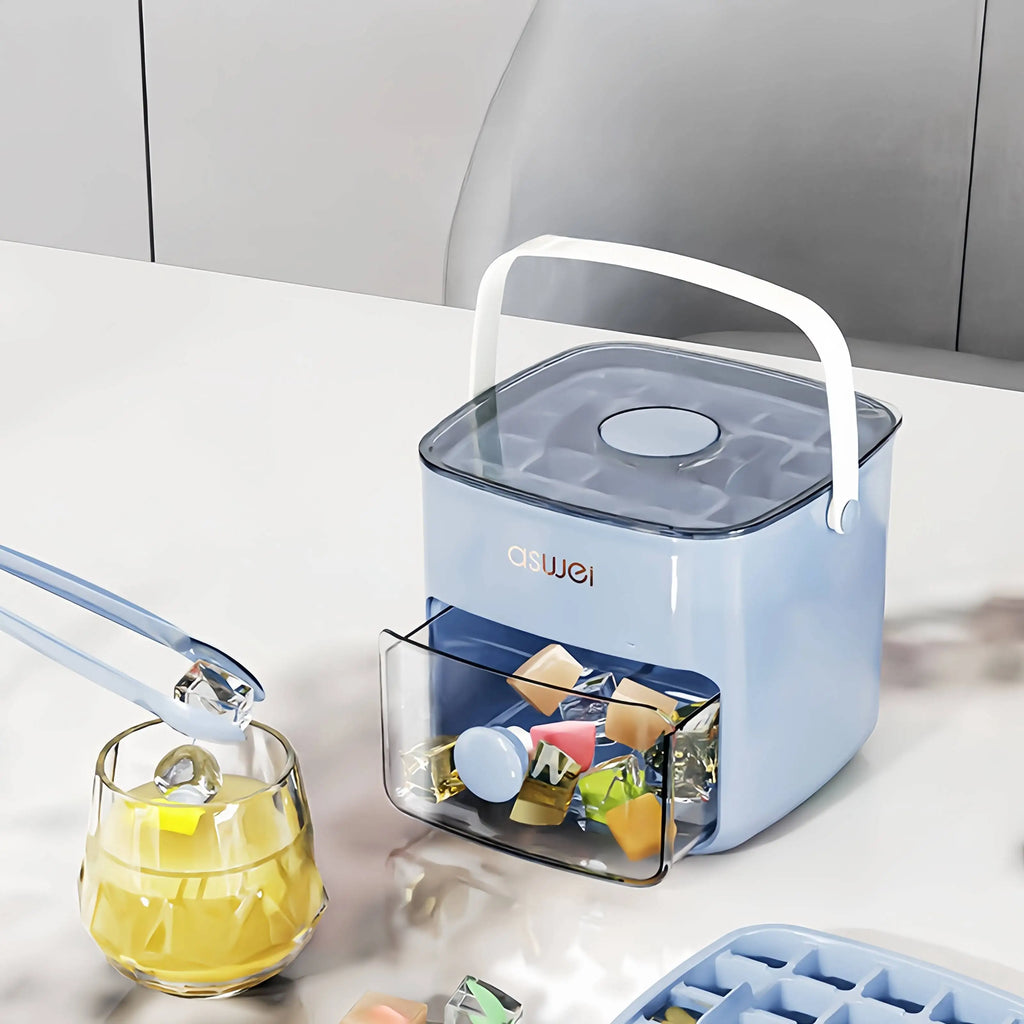 Bac à Glaçons XXL 48 Compartiments - Moule à Glaçons Double Couche Démoulage Facile, Plastique Alimentaire, Qualité Professionnelle